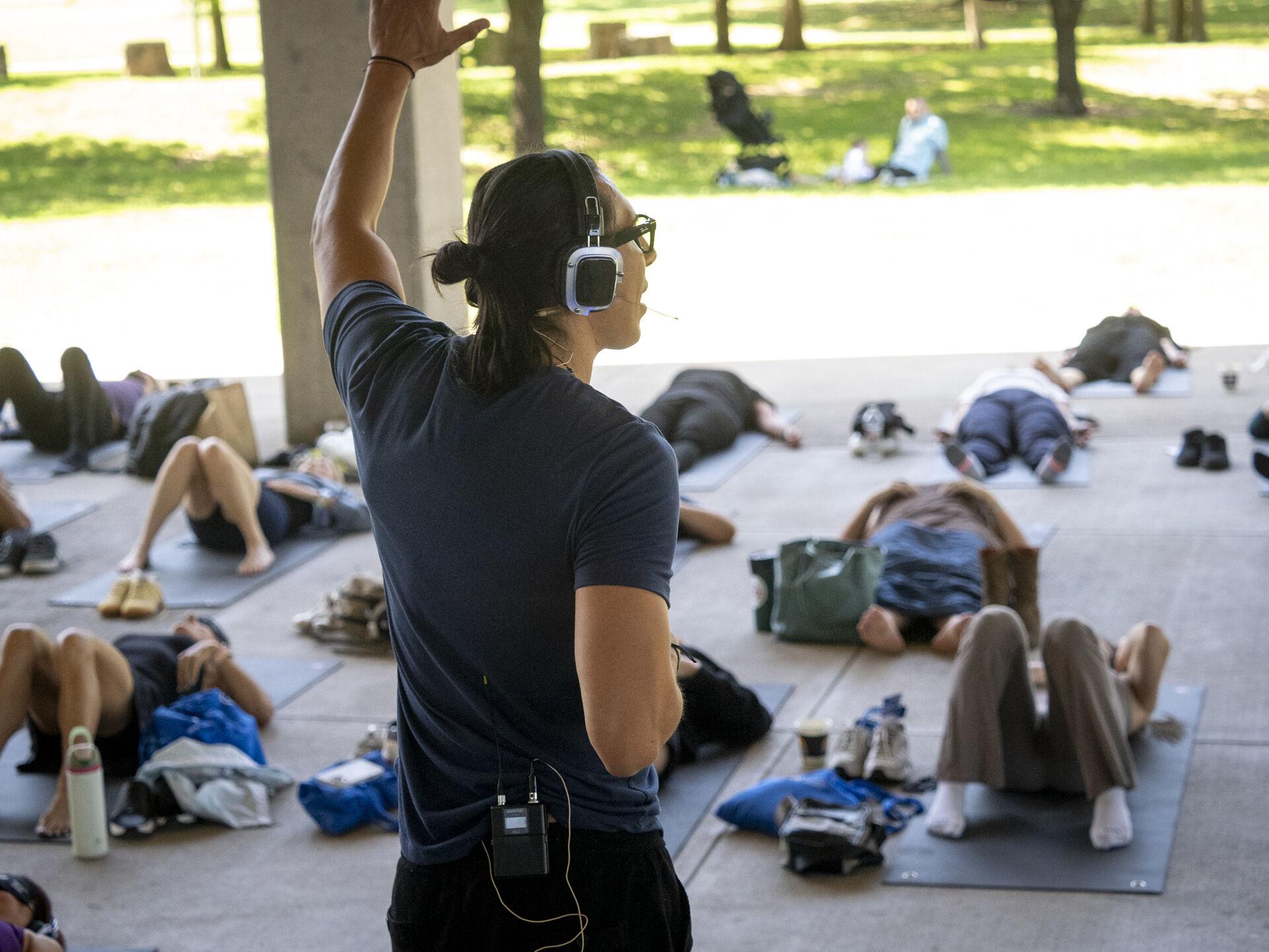JJ Ruescas guiding participants through a breathwork session